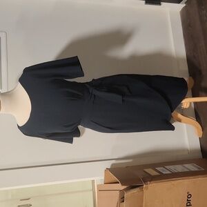 Dark blue tulip skirt dress